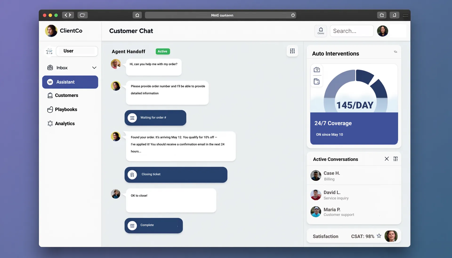 Holographic chat interface