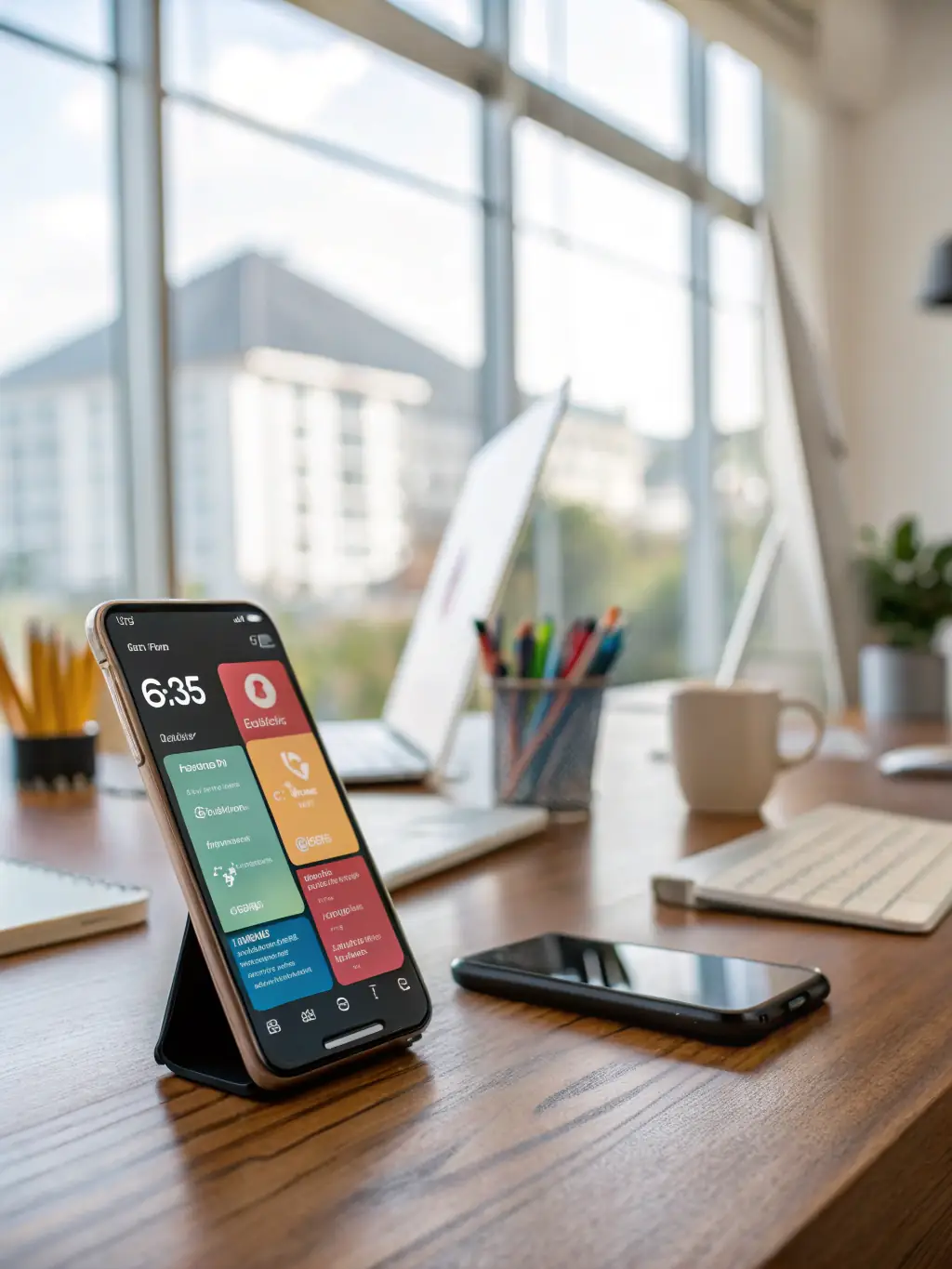 A mobile app interface displayed on a smartphone, highlighting user-friendly design and functionality.