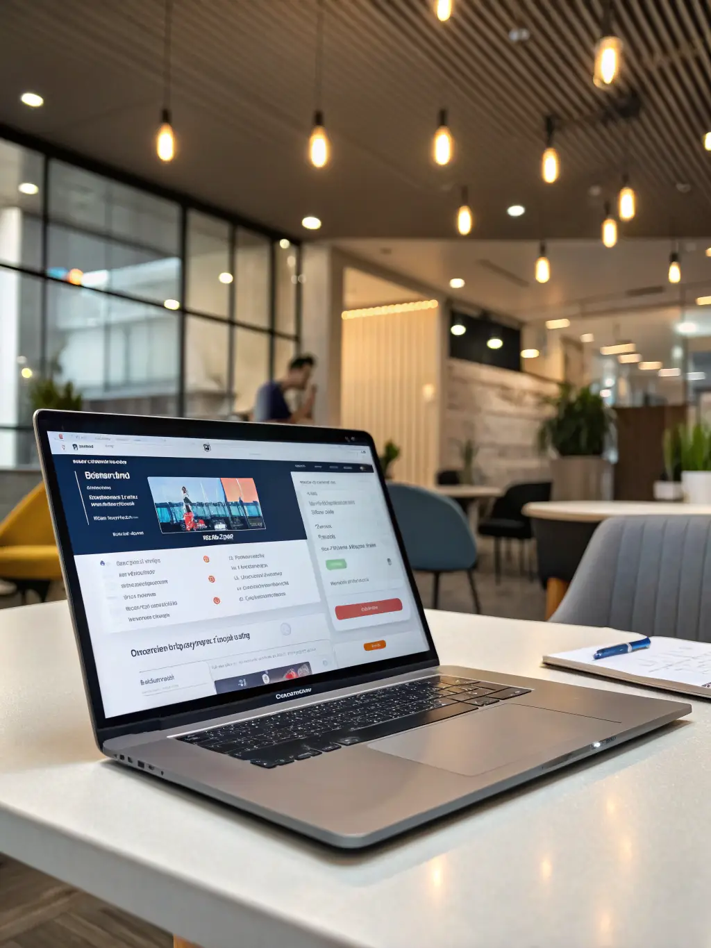 A responsive web application displayed on a laptop, showcasing its adaptability across different devices.
